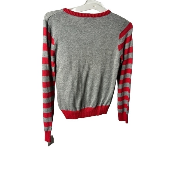 NWT The Snuggle is Real Puppy Ugly Christmas Sweater Grey Red size small 6-6x - Picture 7 of 7